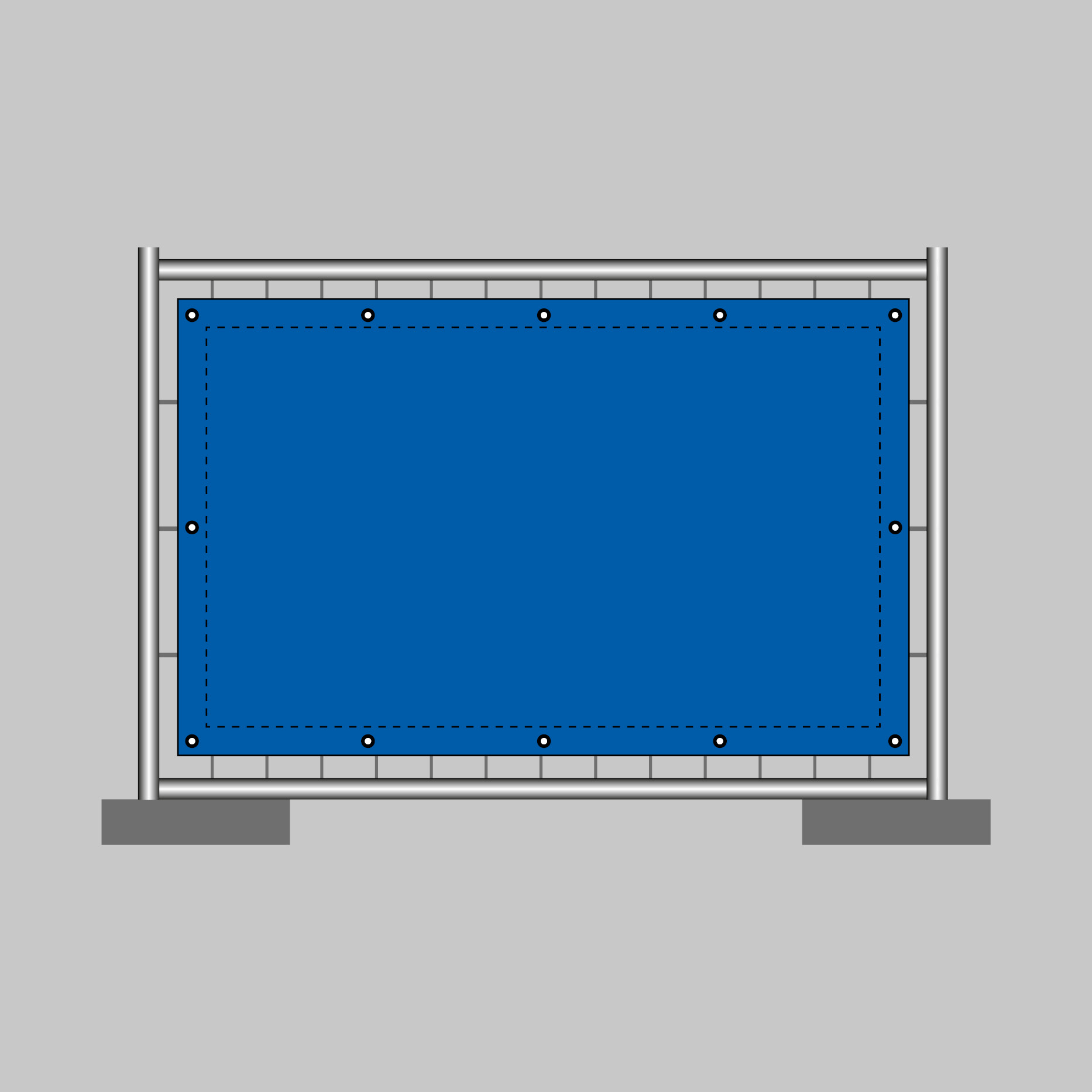 Bauzaunbanner und bedruckte Netze
